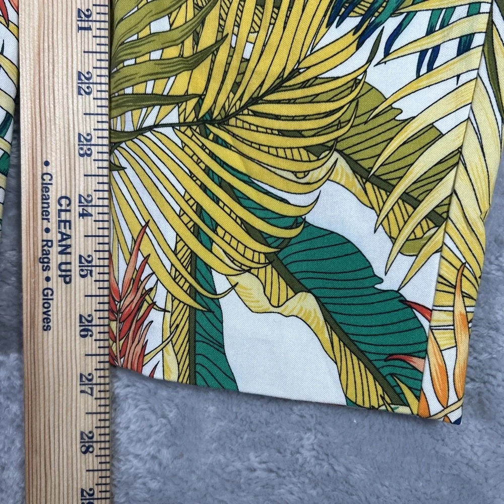 Soho Apparel Womens Pants Ankle Tropical Stretch‎ Tapered Pull On Large Resort